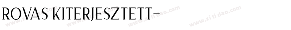 Rovas Kiterjesztett字体转换